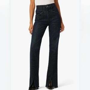 Joe's THE ALEXIS bootcut jeans size 31 with front slits dark blue
